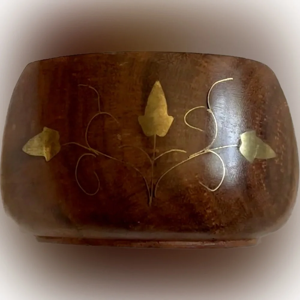 Antique Handmade Wooden Coaster Set Beautiful India Made Hand Carved Designs - Picture 4 of 12